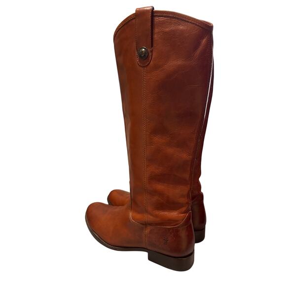 Frye Size 9 Melissa Cognac Brown Leather Button Tall Women’s Riding Boots - Picture 11 of 11